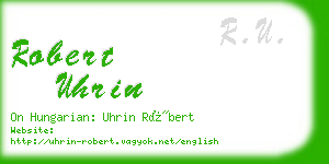 robert uhrin business card